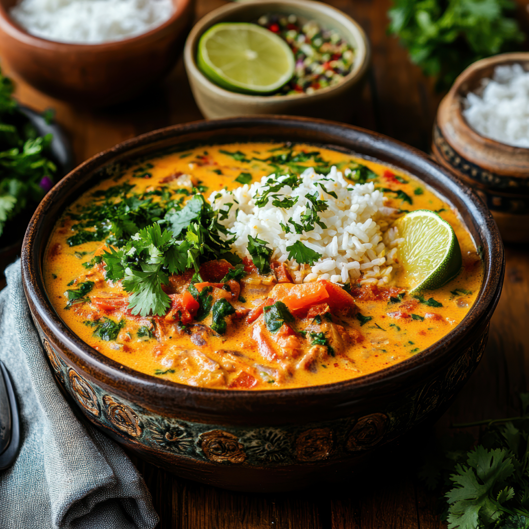 Moqueca Brasileira de Peixe Branco do Dia c/ Arroz Branco